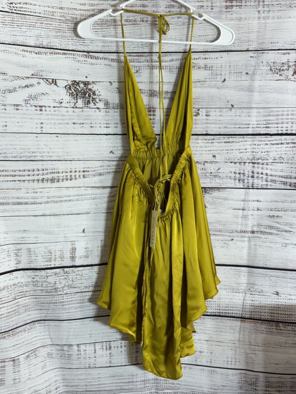 India Dress Womens Size Small trust babydoll Satin in Eve Mini Cover up Flirty - Picture 4 of 15